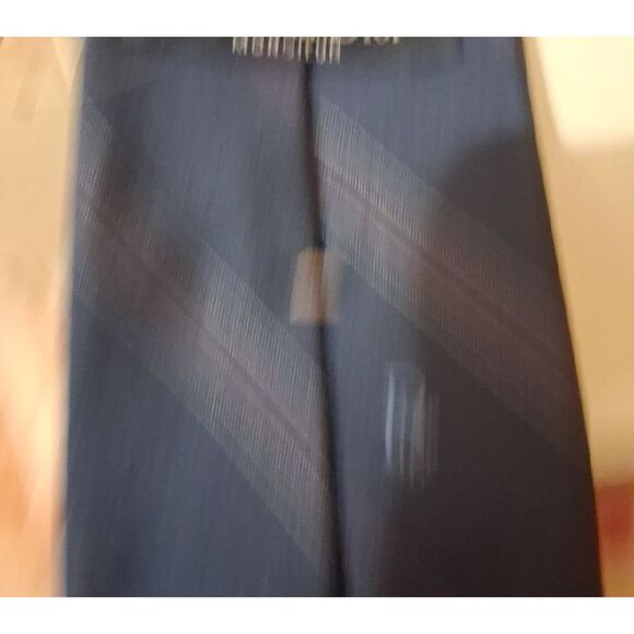 NWT CHRISTIAN DIOR Dark Blue Tie with Subtle Stripes - Picture 7 of 9